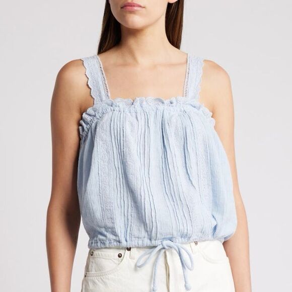 Free People NWT Because of You Tank in Light Blue Size Small - Picture 3 of 13
